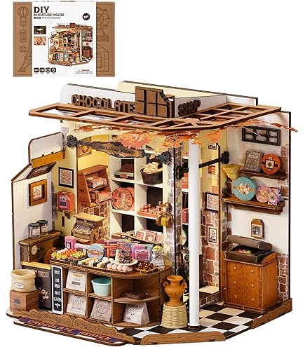 Amazon | DIYウッドミニチュアドールハウスビルW/家具ライトおもちゃ